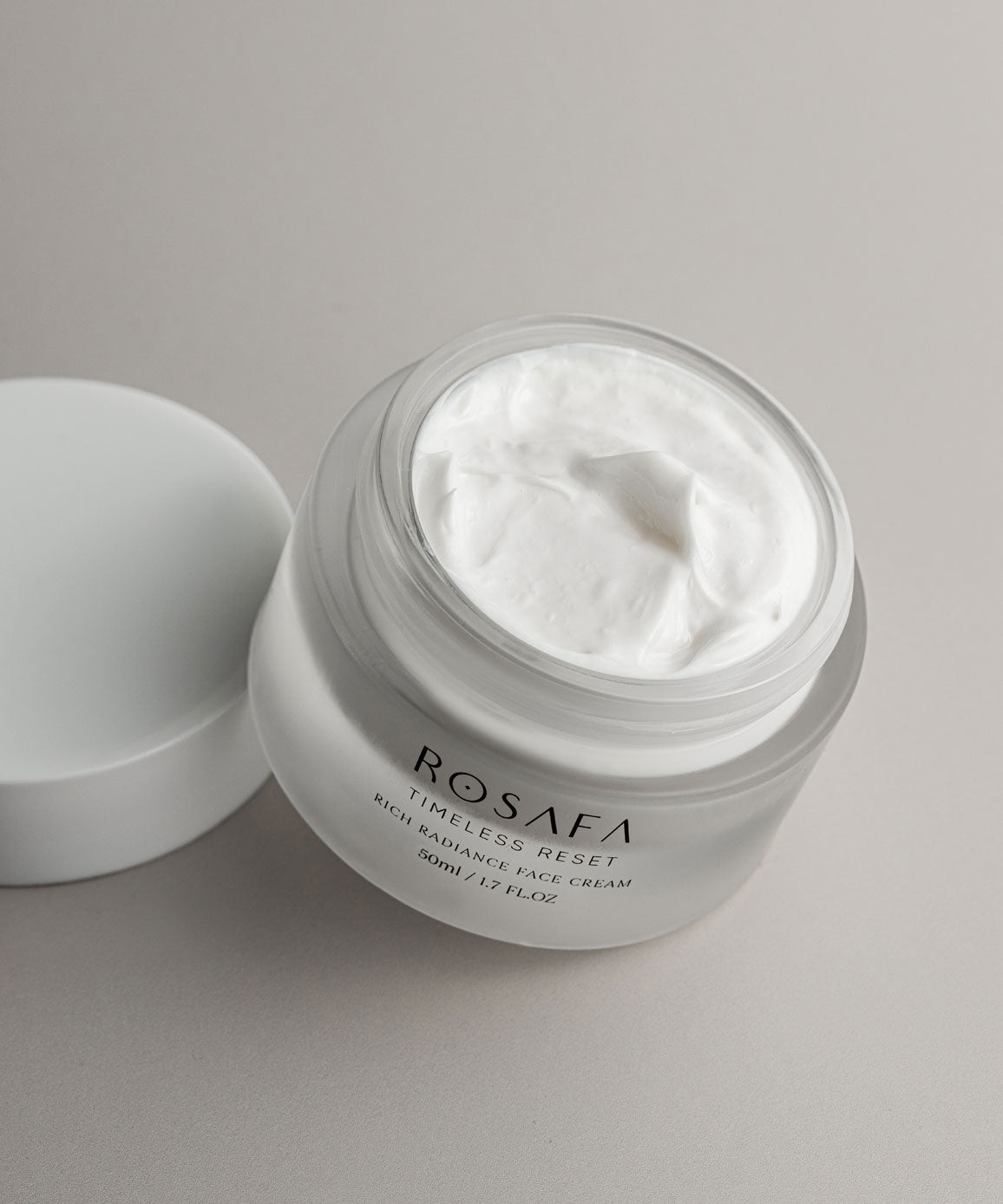rosafa timeless reset rich radiance face cream opened